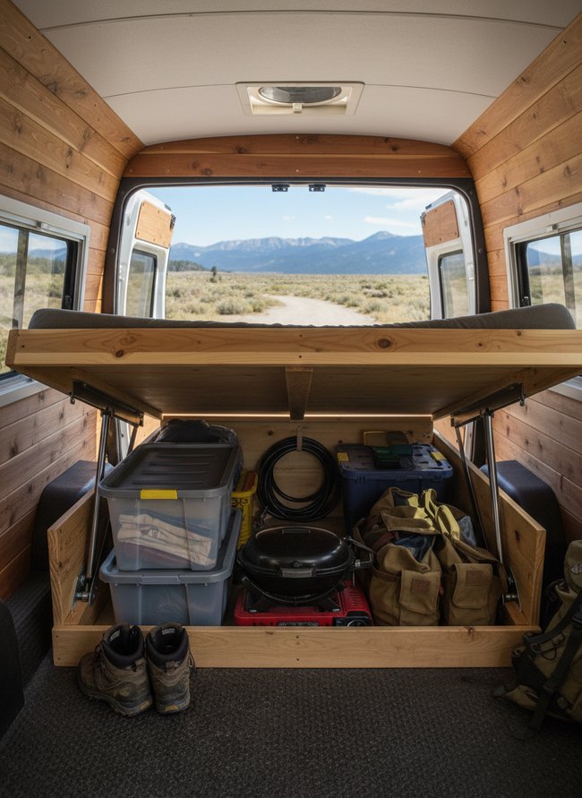 Bed Platform Lift Storage