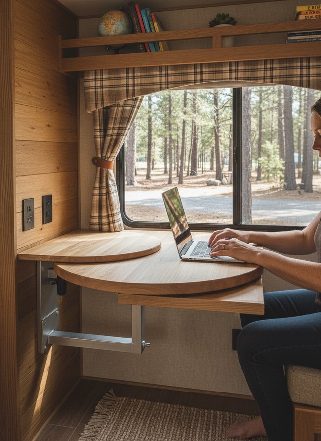 Compact Swivel Desk