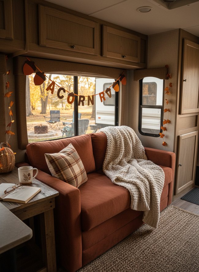 Felt Acorn RV Banner