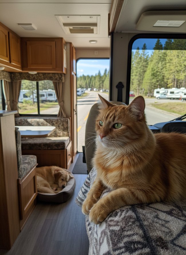 Relaxed Kitty RV View