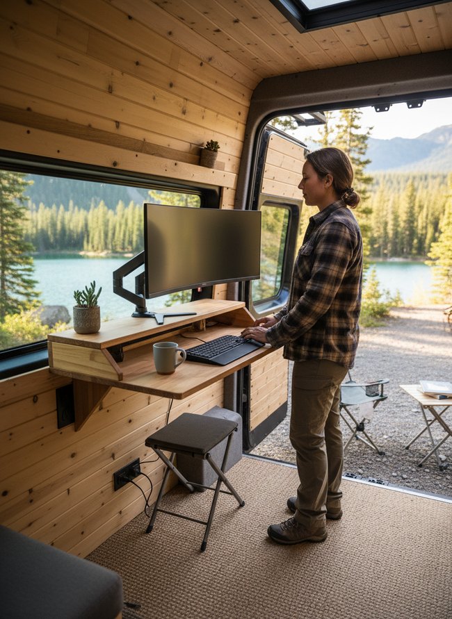 Standing Desk Van Conversion