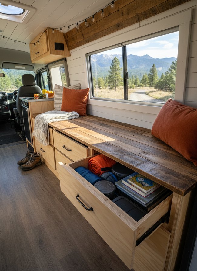 Built-In Bench Storage