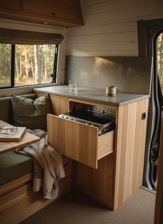 Hidden Stove Compartment