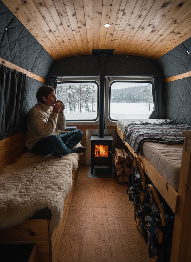 Cozy Insulated Van Cabin
