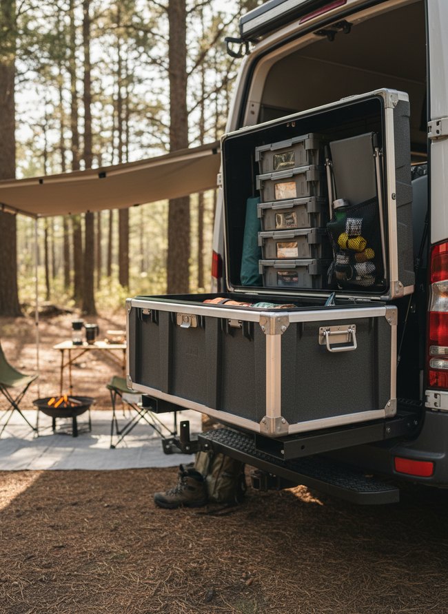 Bumper-Mounted Cargo Box