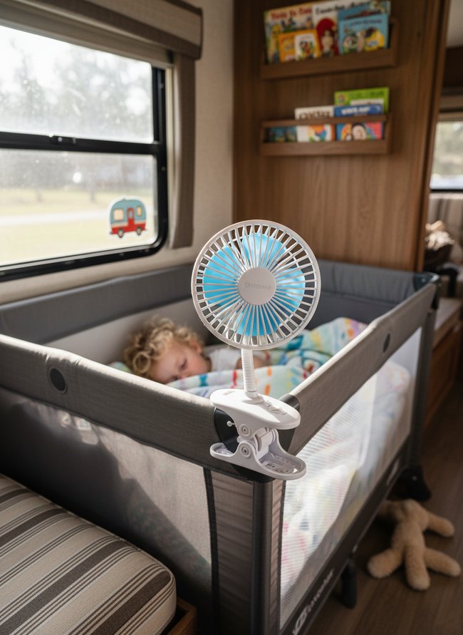 Clip-On Stroller Fan