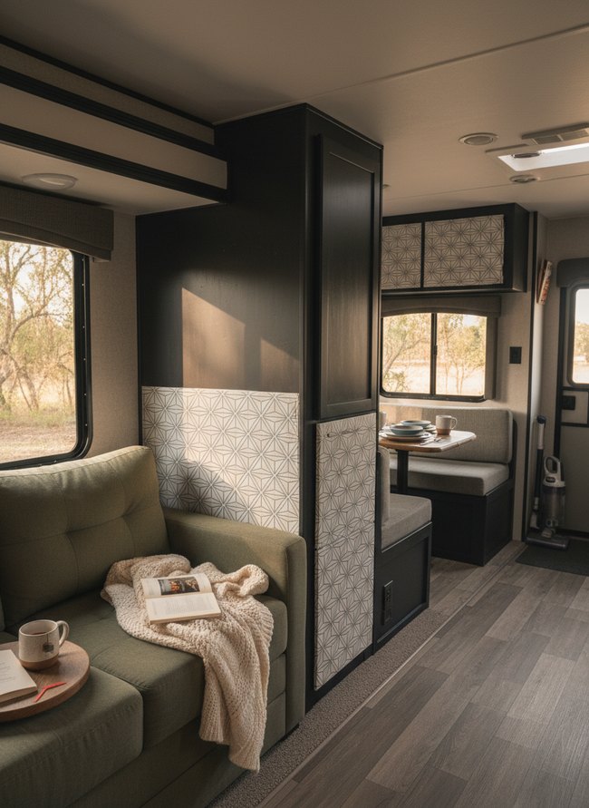 Geometric Decal RV Cabinets