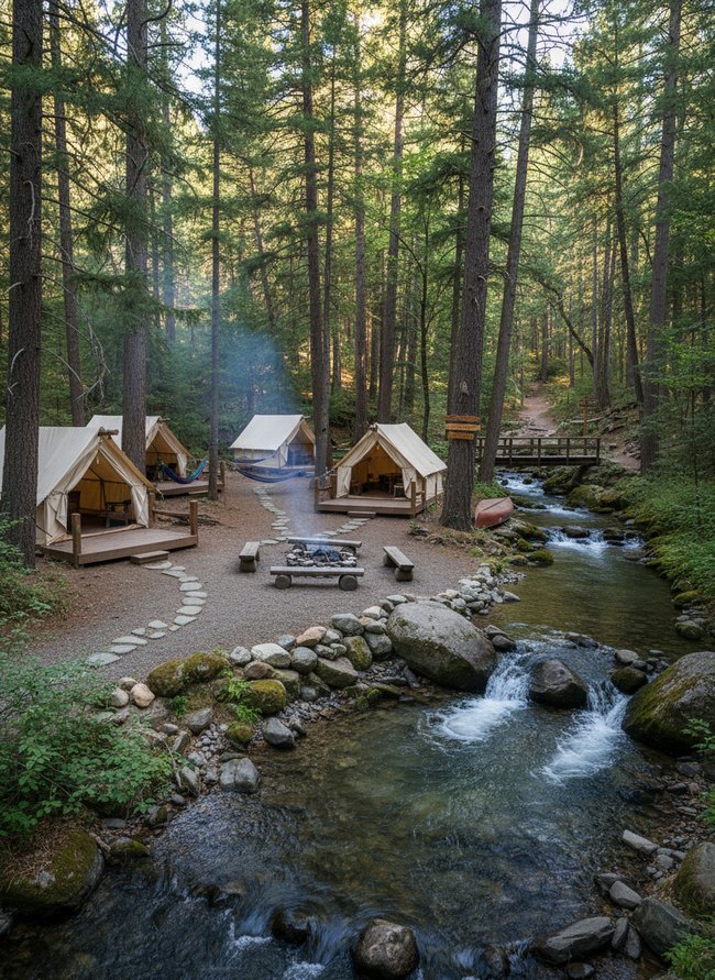 Rustic Creek Side Outpost