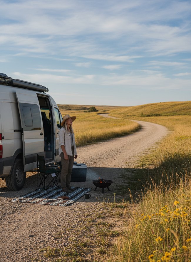 Midwest Prairie Open Road