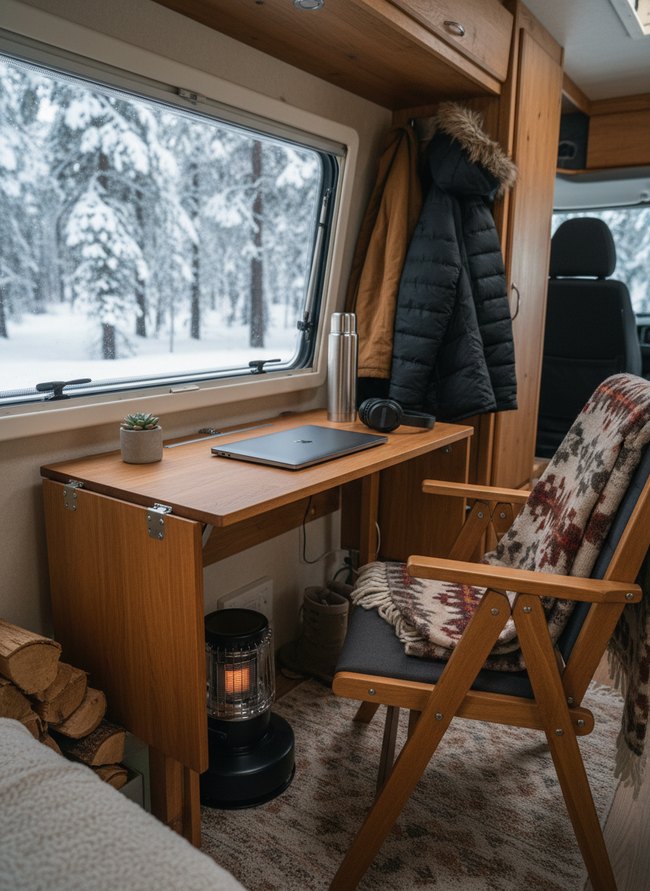 Compact Fold-Out Office