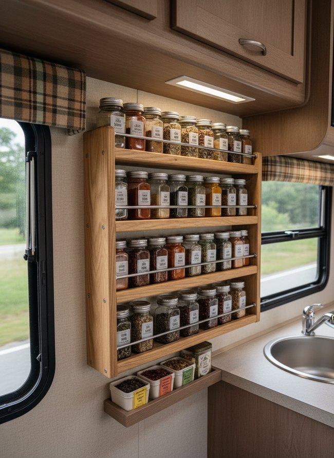 Wall-Mounted Spice Rack
