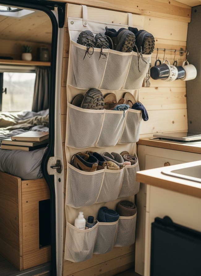Door-Mounted Shoe Organizer