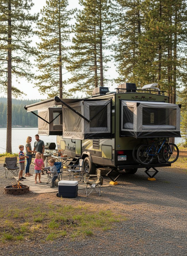 Innovative Hybrid Travel Trailer
