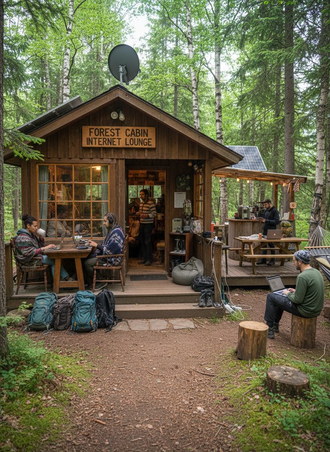 Forest Cabin Internet Lounge