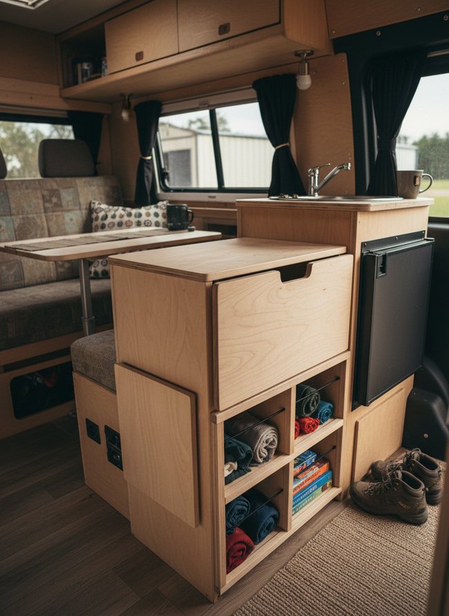 Custom Wheel Well Cabinet