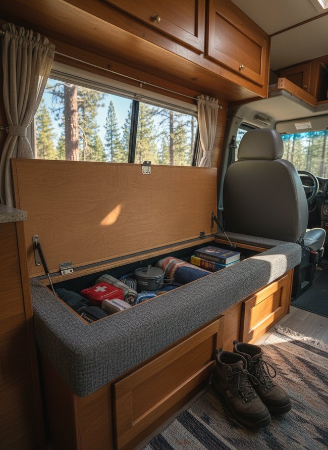 Bench Seat Hinged Access