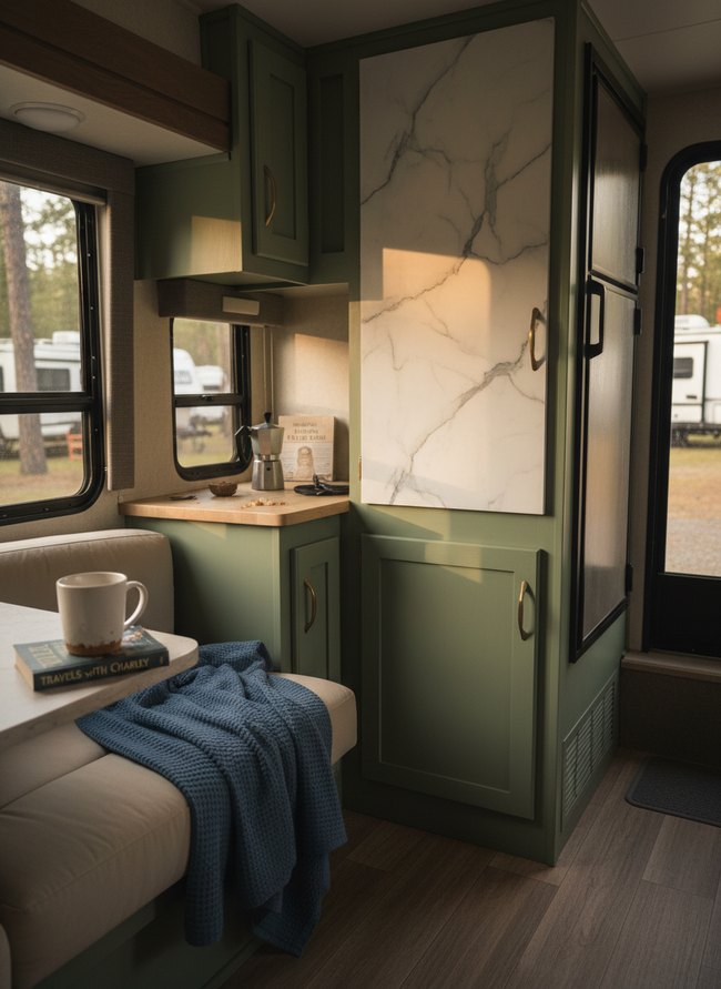 Marble Effect Peel Cabinets