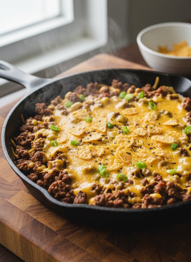 Cheesy Ground Beef Skillet