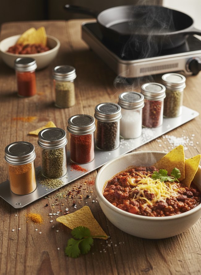 Magnetic Spice Rack Organization