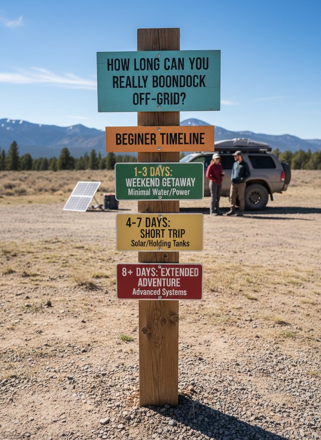 Beginner Boondock Timeline