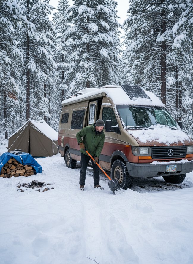 Strategic Snow Shovel Use