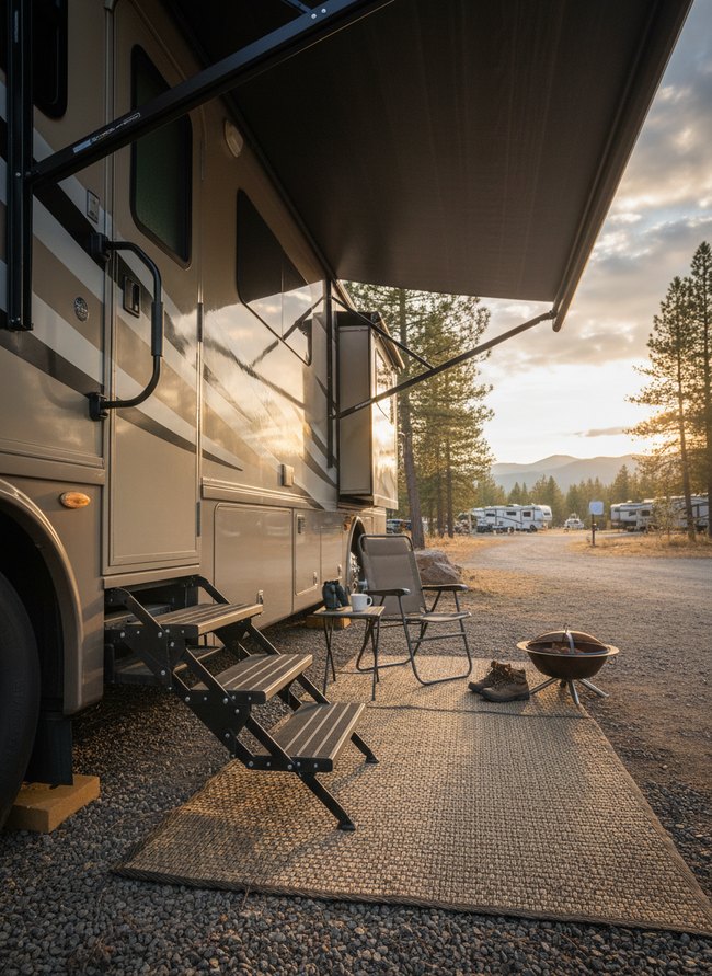 Expandable RV Entry Step