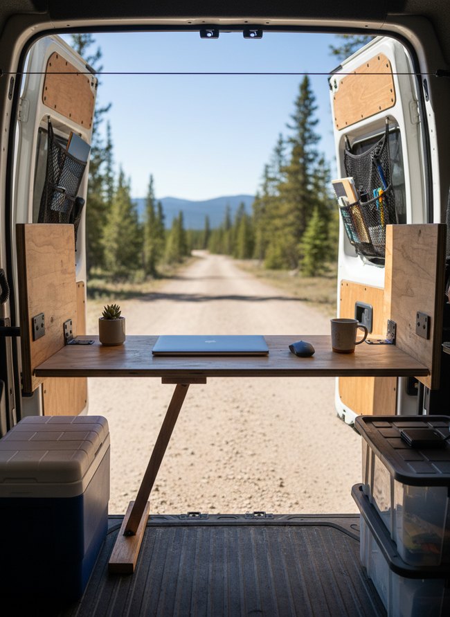 Rear Door Desk System