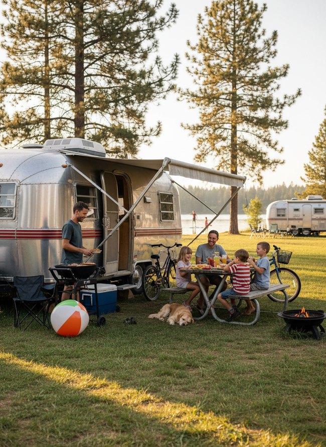 Classic Retro Travel Trailer