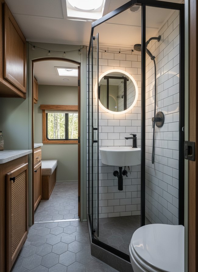 Sleek Contemporary Bathroom Reno