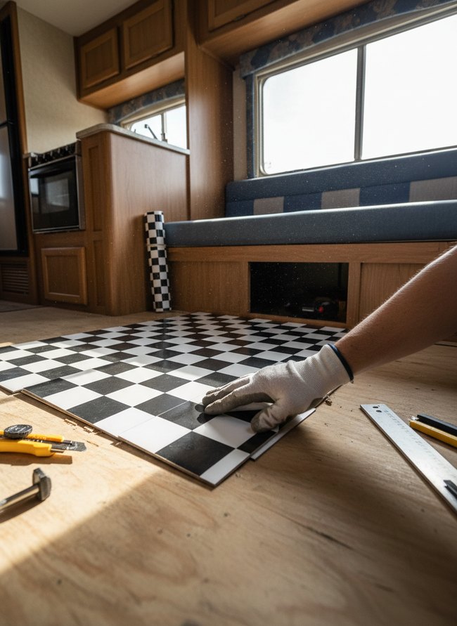 Checkerboard Vinyl Squares