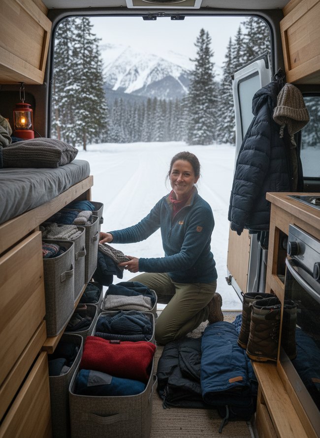 Warm Layered Clothing Storage
