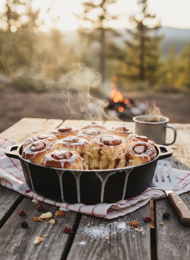 Dutch Oven Cinnamon Rolls
