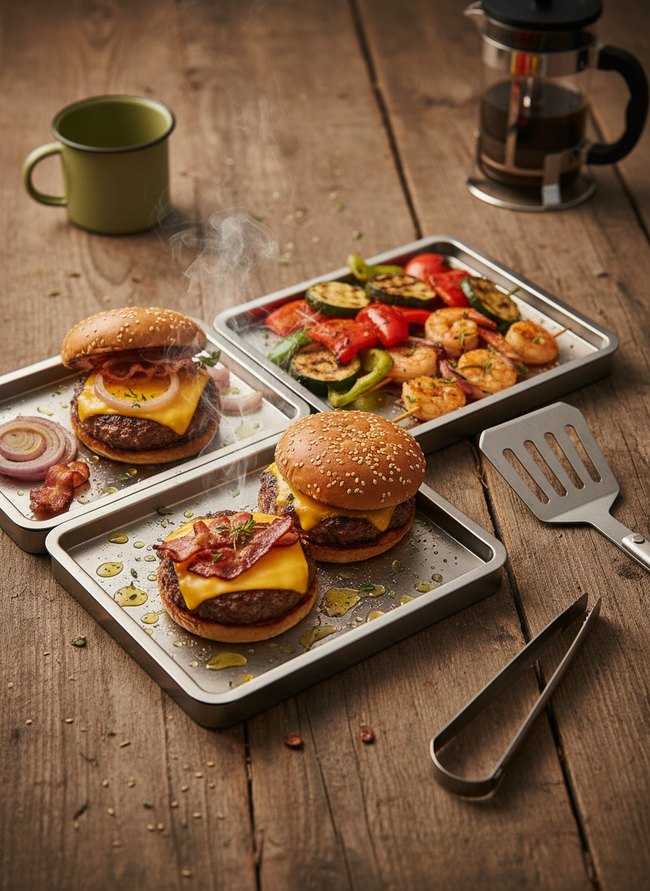 Folding Camp Grill Plates