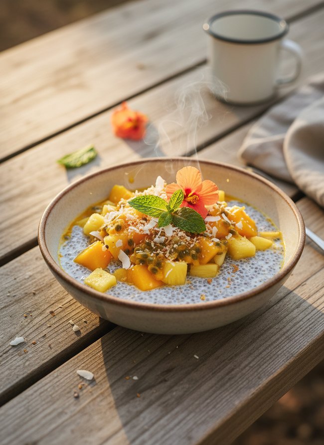 Tropical Fruit Chia Pudding