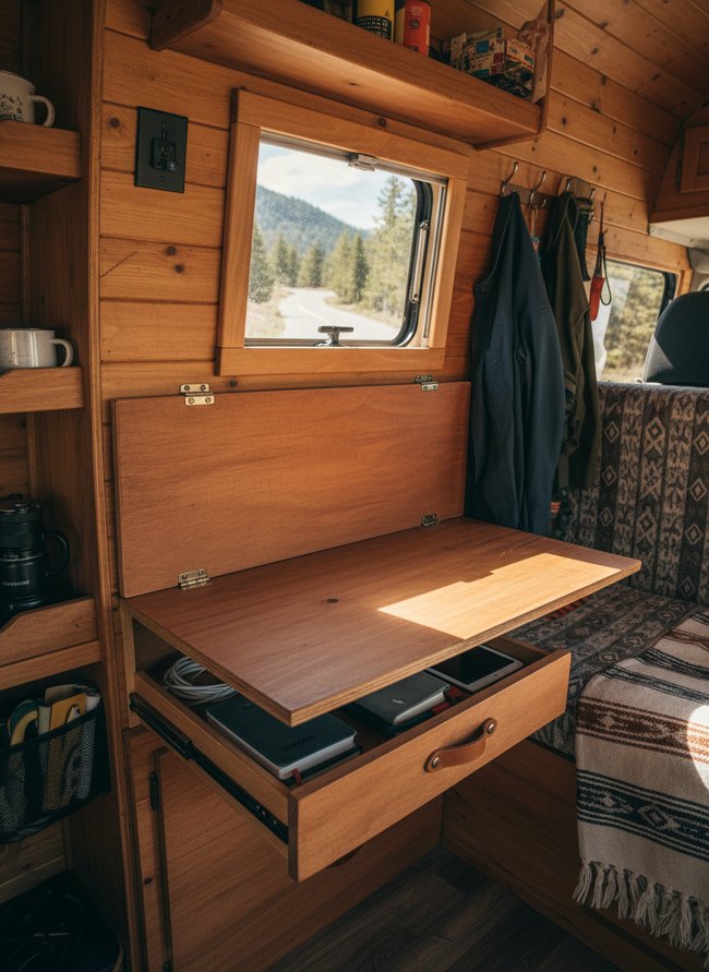 Integrated Desk Compartment