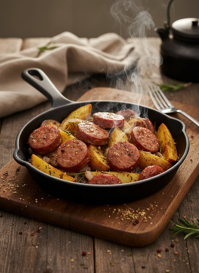 Smoky Sausage Potato Fry
