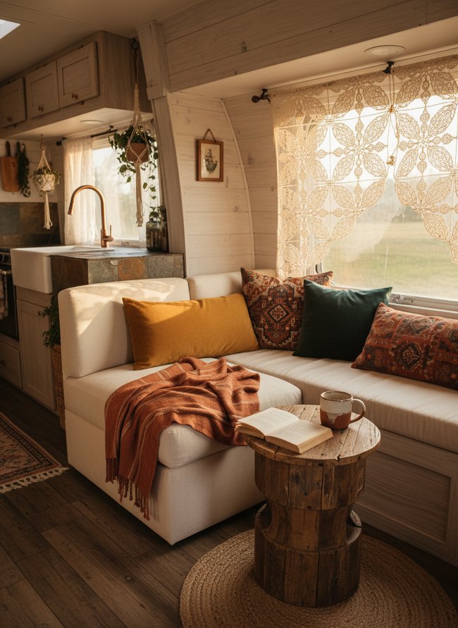Crochet Lace Cafe Curtain