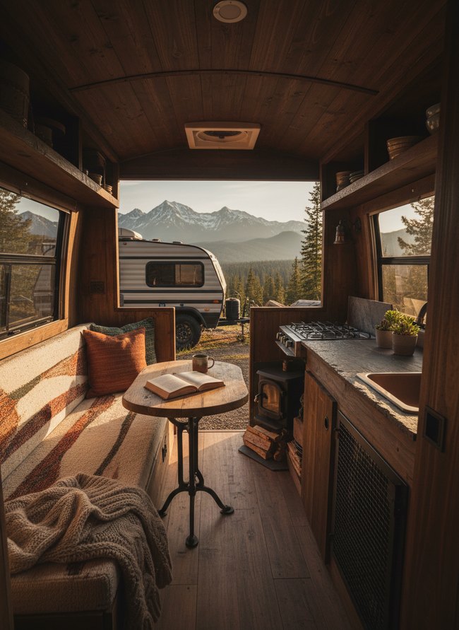 Mountain Cabin Inspired Camper