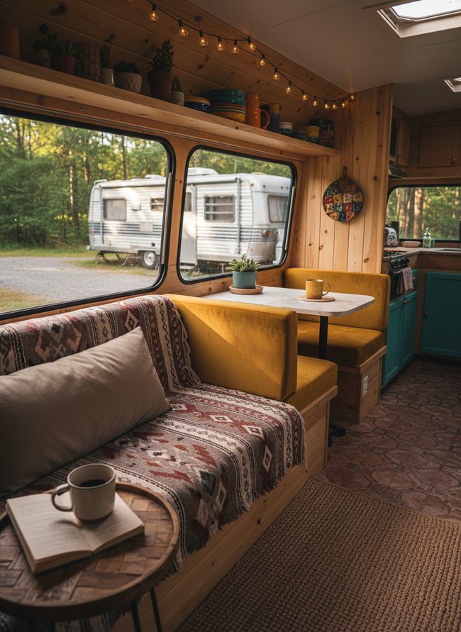 Colorful Retro Van Space