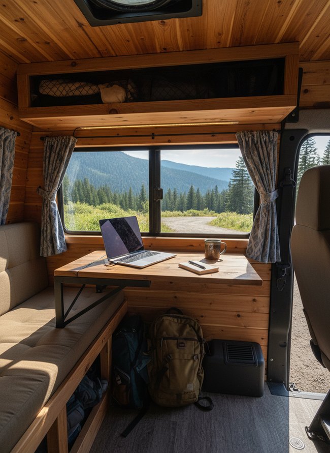 Flip-Up Desk Workspace