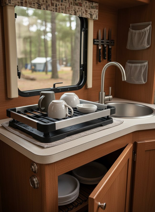 Compact Dish Drying Rack