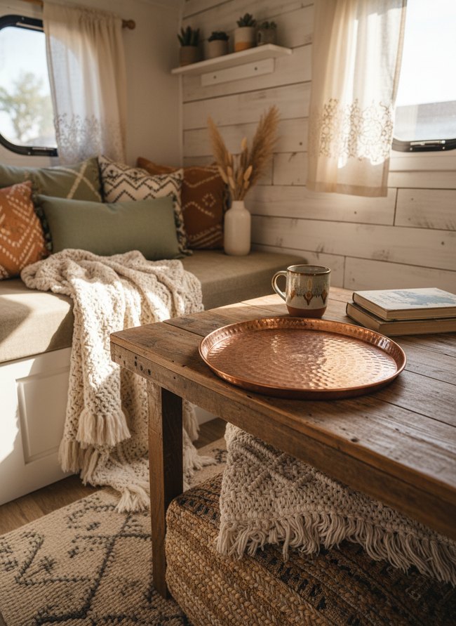 Hammered Copper Accent Tray