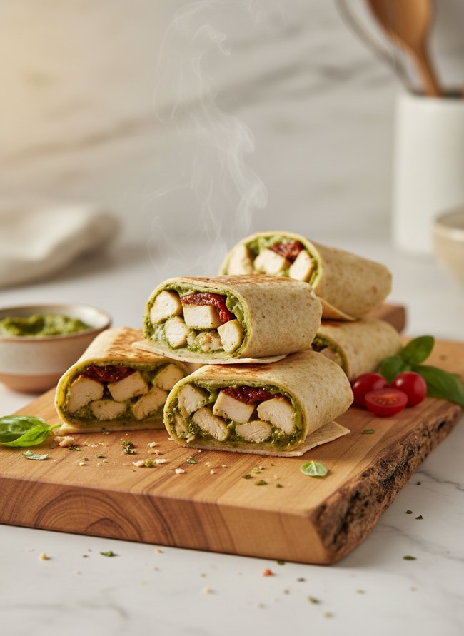 Pesto Chicken Wraps