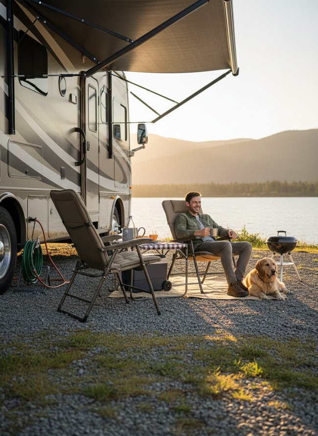 Folding Camp Chair Set